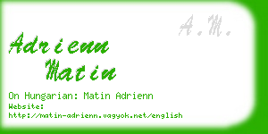 adrienn matin business card